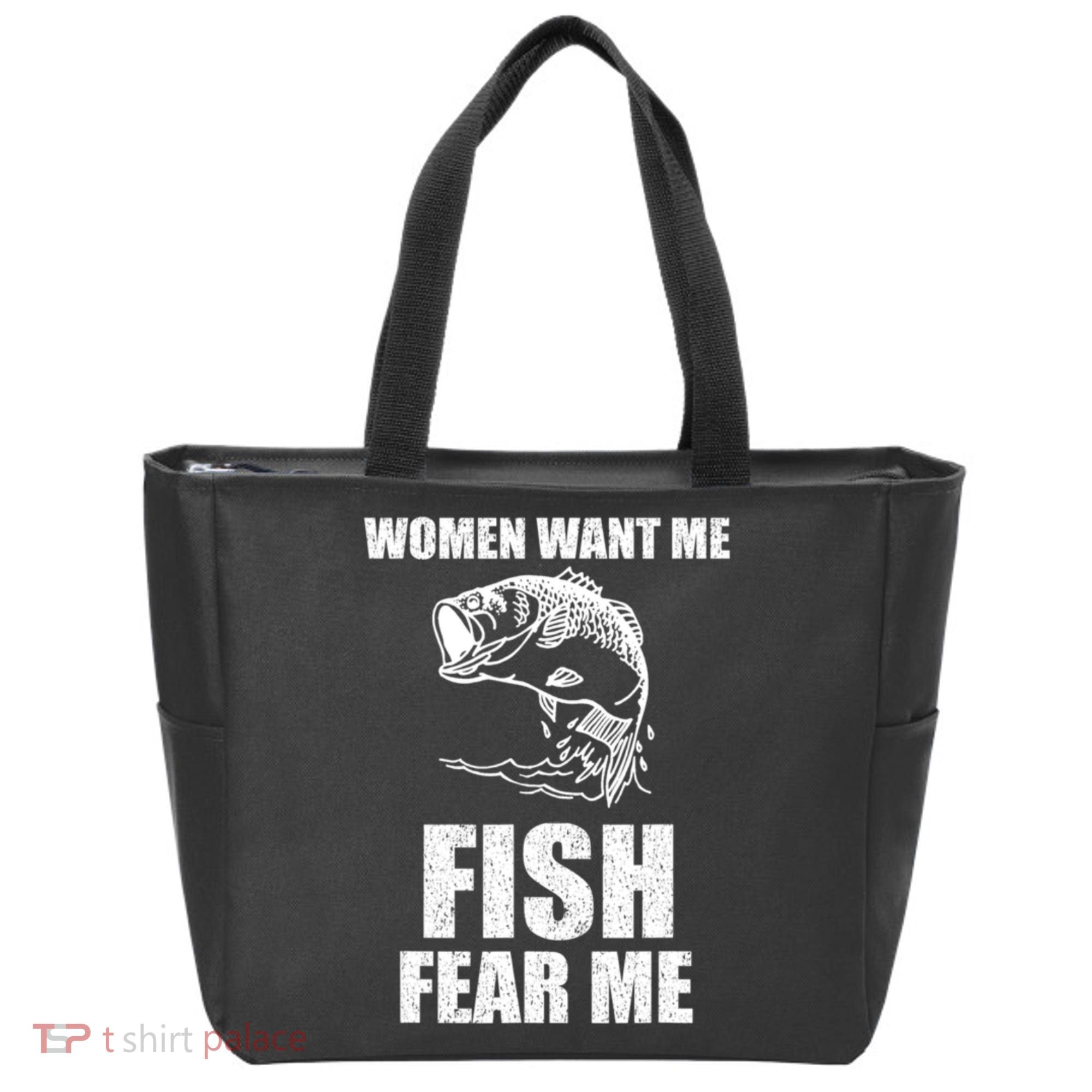 Fish Want Me, Women Fear Me Meme Tote Bag