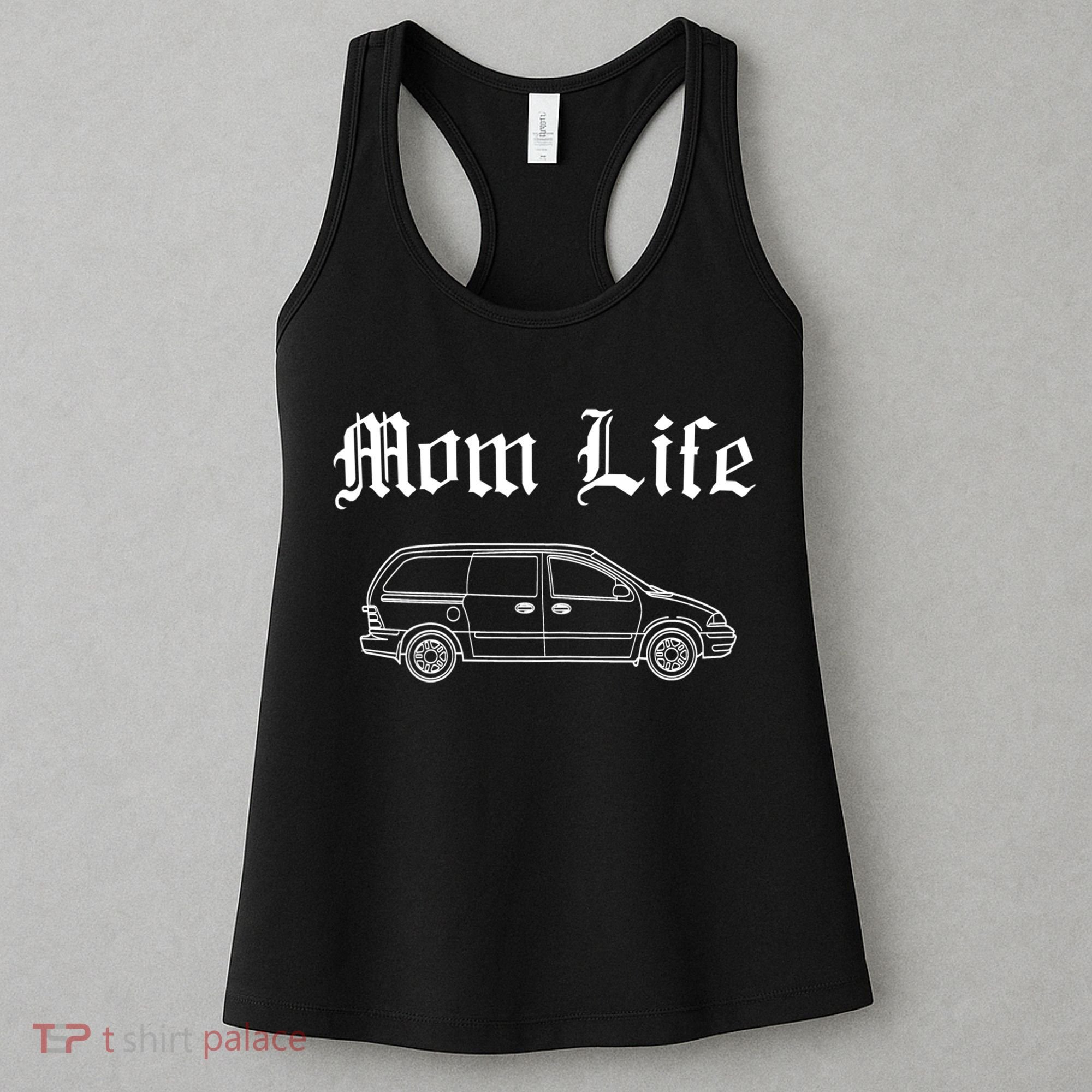 Funny Womens Mom Life Gangsta Minivan Gift Funny Gift For Busy Moms Women's Tank Top