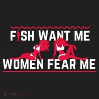 Fish Want Me, Women Fear Me Golf Towel thumb 3