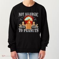 Funny Weird Meme Not Allergic To Peanut Cursed Peanut Butter Women's Sweatshirt thumb 0