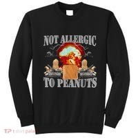 Funny Weird Meme Not Allergic To Peanut Cursed Peanut Butter Sweatshirt thumb 0