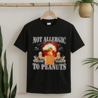 Funny Weird Meme Not Allergic To Peanut Cursed Peanut Butter T-Shirt thumb 2