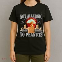Funny Weird Meme Not Allergic To Peanut Cursed Peanut Butter T-Shirt thumb 4