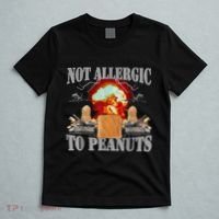 Funny Weird Meme Not Allergic To Peanut Cursed Peanut Butter T-Shirt thumb 5