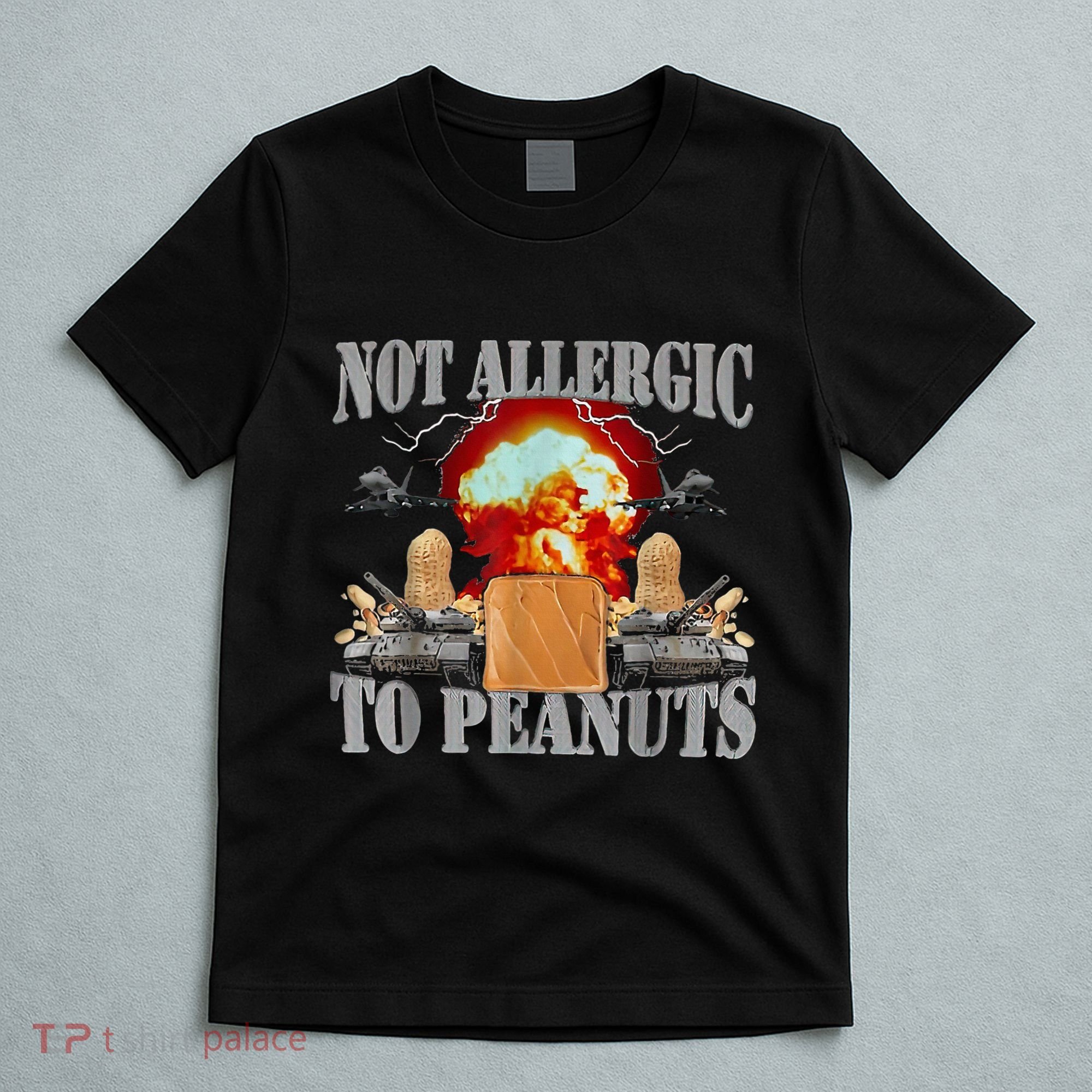 Funny Weird Meme Not Allergic To Peanut Cursed Peanut Butter T-Shirt