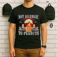 Funny Weird Meme Not Allergic To Peanut Cursed Peanut Butter T-Shirt thumb 6