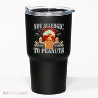 Funny Weird Meme Not Allergic To Peanut Cursed Peanut Butter Tumbler thumb 0