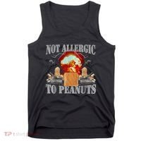 Funny Weird Meme Not Allergic To Peanut Cursed Peanut Butter Tank Top thumb 0