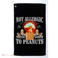 Funny Weird Meme Not Allergic To Peanut Cursed Peanut Butter Golf Towel thumb 0
