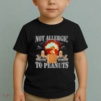 Funny Weird Meme Not Allergic To Peanut Cursed Peanut Butter Toddler T-Shirt thumb 2