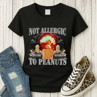 Funny Weird Meme Not Allergic To Peanut Cursed Peanut Butter Women's T-Shirt thumb 3
