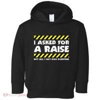 Funny Work Meme Working Overtime Funny Factory Worker Toddler Hoodie thumb 0