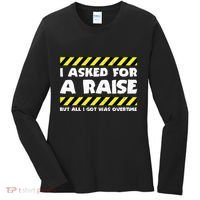 Funny Work Meme Working Overtime Funny Factory Worker Women's Long Sleeve Shirt thumb 0