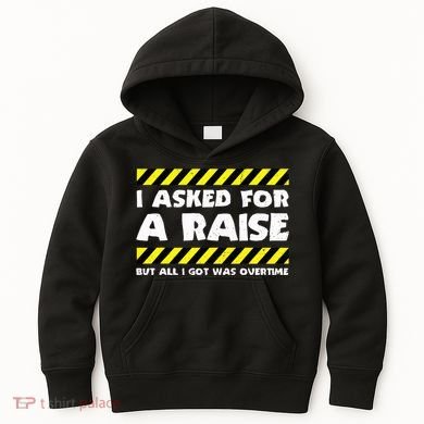 Funny Work Meme Working Overtime Funny Factory Worker Kids Hoodie