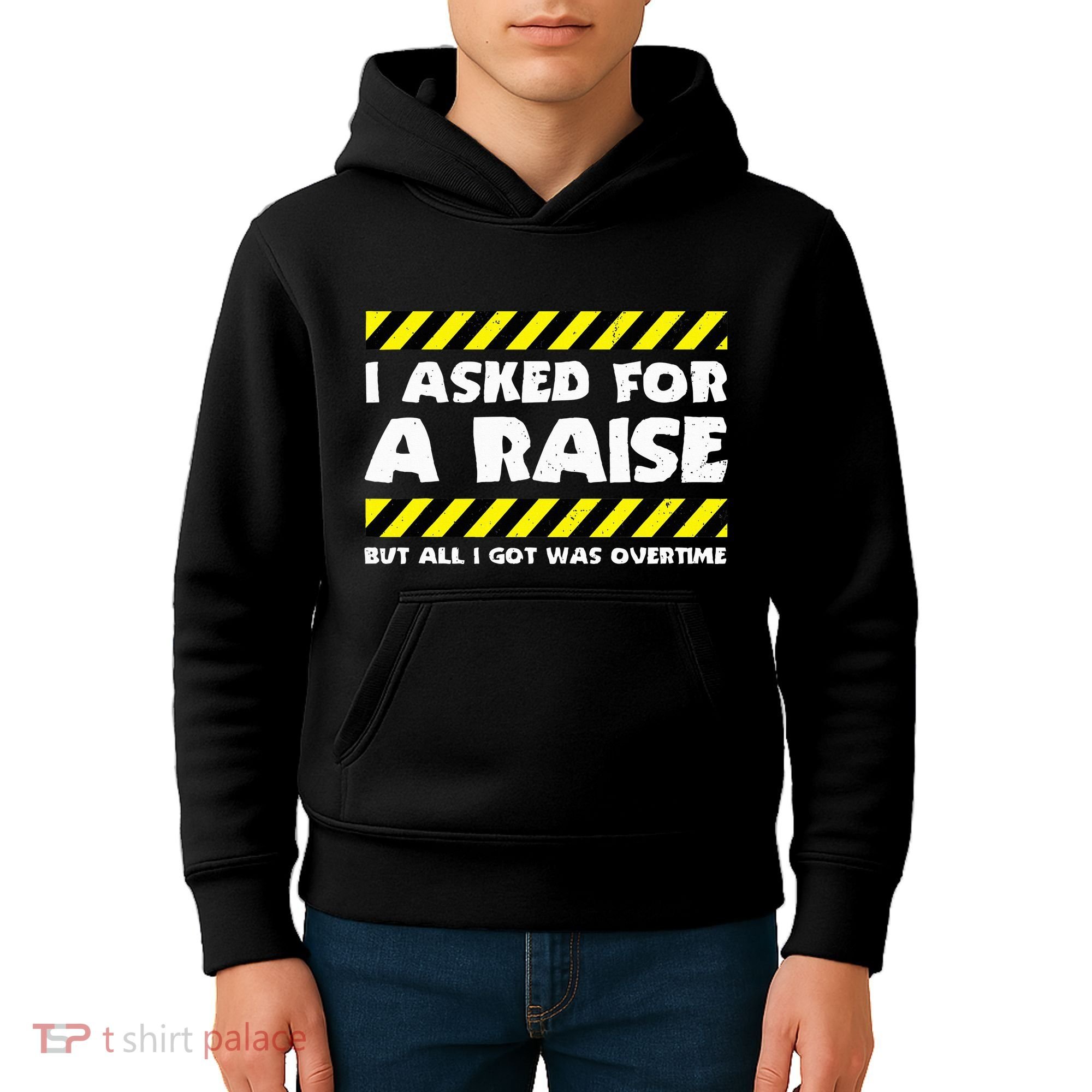 Funny Work Meme Working Overtime Funny Factory Worker Kids Hoodie