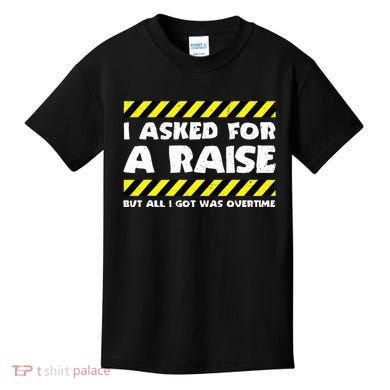 Funny Work Meme Working Overtime Funny Factory Worker Kids T-Shirt