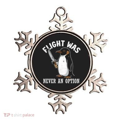 Flight Was Never An Option Funny Penguin Meme Ornament