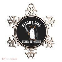 Flight Was Never An Option Funny Penguin Meme Ornament thumb 0