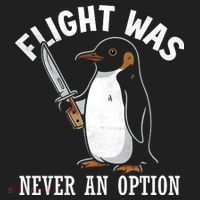 Flight Was Never An Option Funny Penguin Meme Hat thumb 2