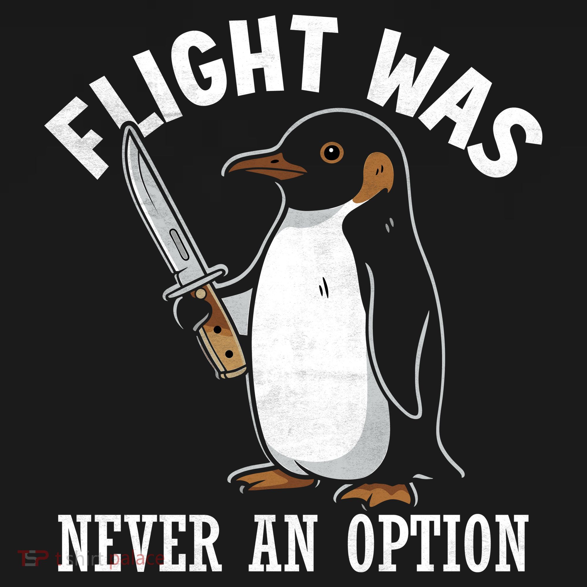 Flight Was Never An Option Funny Penguin Meme Tank Top