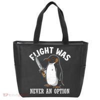 Flight Was Never An Option Funny Penguin Meme Tote Bag thumb 0