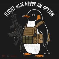 Flight Was Never An Option Tactical Penguin Funny Meme Toddler Hoodie thumb 2