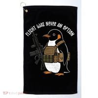 Flight Was Never An Option Tactical Penguin Funny Meme Golf Towel thumb 0