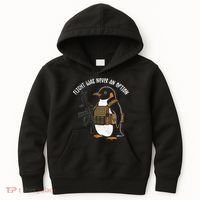 Flight Was Never An Option Tactical Penguin Funny Meme Kids Hoodie thumb 0