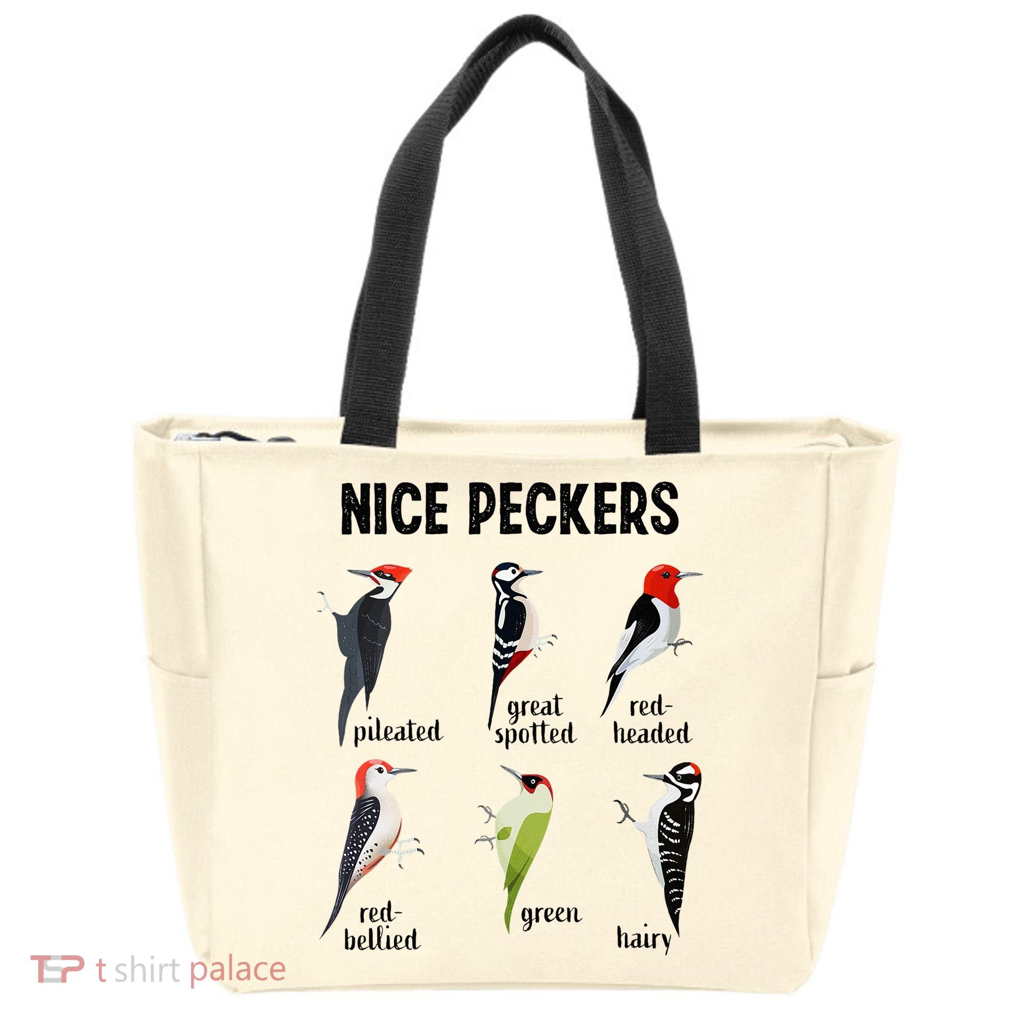 Funny Woodpecker Nice Peckers Bird Watching Tote Bag