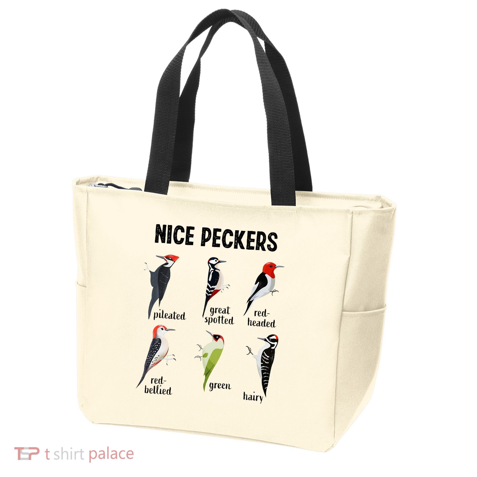 Funny Woodpecker Nice Peckers Bird Watching Tote Bag