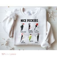 Funny Woodpecker Nice Peckers Bird Watching Sweatshirt thumb 2