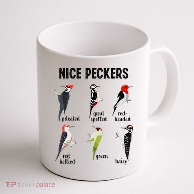 Funny Woodpecker Nice Peckers Bird Watching Coffee Mug back