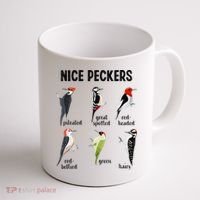 Funny Woodpecker Nice Peckers Bird Watching Coffee Mug thumb 1