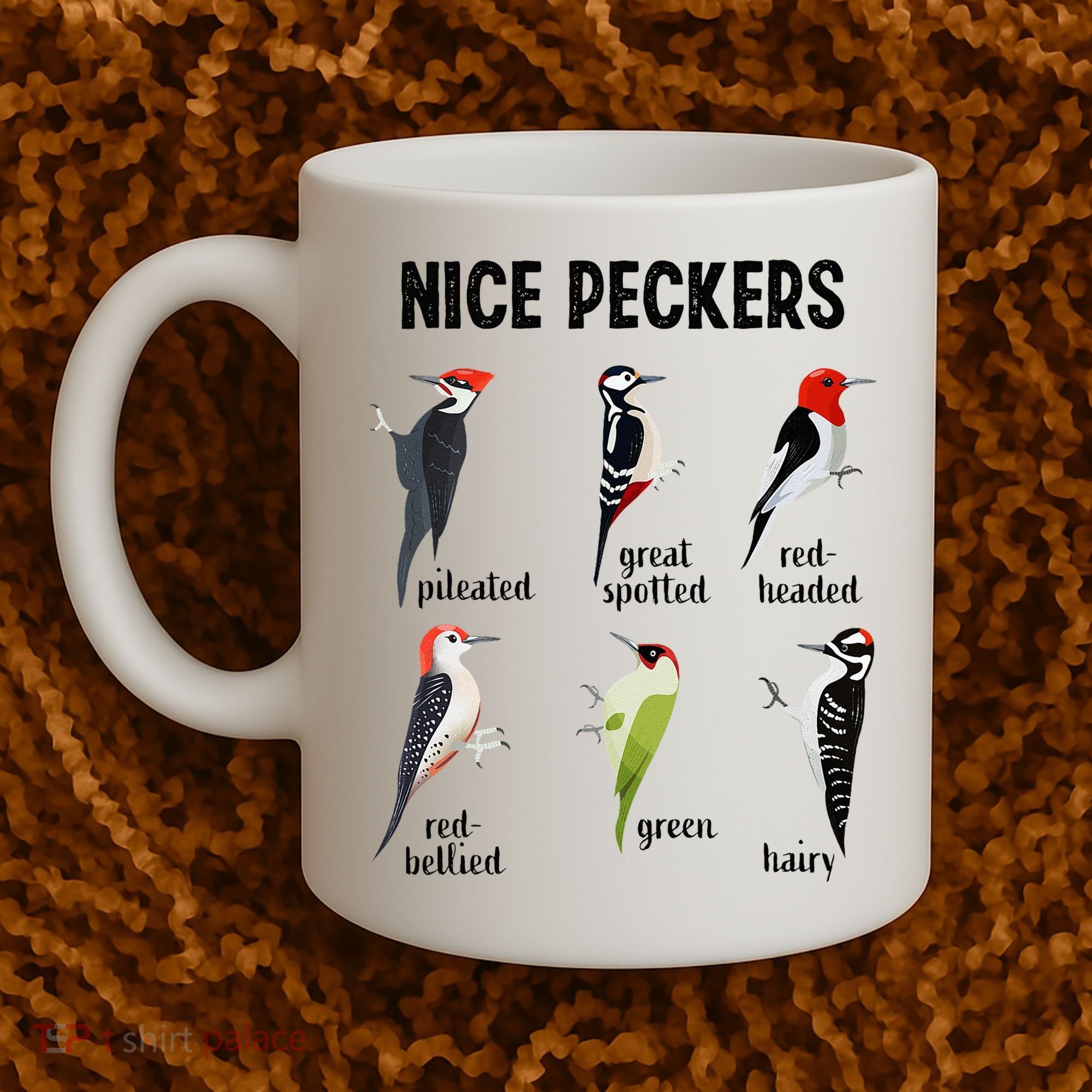 Funny Woodpecker Nice Peckers Bird Watching Coffee Mug