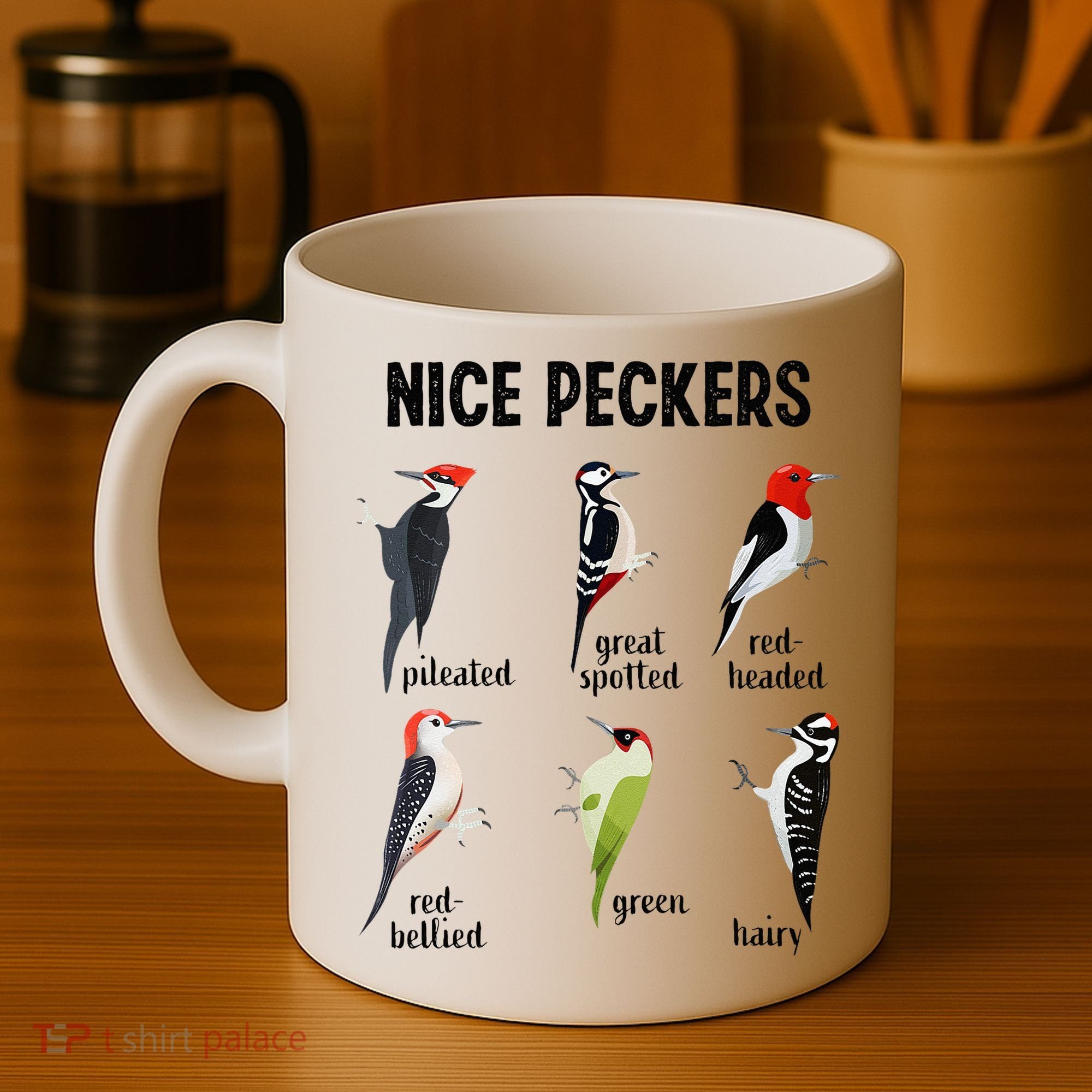 Funny Woodpecker Nice Peckers Bird Watching Coffee Mug