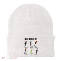 Funny Woodpecker Nice Peckers Bird Watching Beanie thumb 0