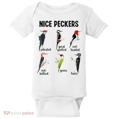 Funny Woodpecker Nice Peckers Bird Watching Baby Bodysuit
