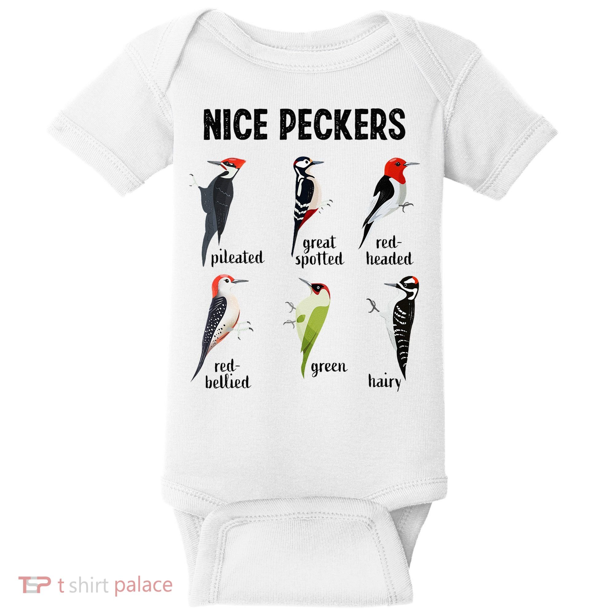 Funny Woodpecker Nice Peckers Bird Watching Baby Bodysuit