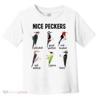 Funny Woodpecker Nice Peckers Bird Watching Toddler T-Shirt thumb 0