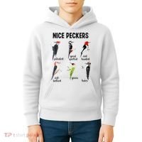 Funny Woodpecker Nice Peckers Bird Watching Kids Hoodie thumb 4