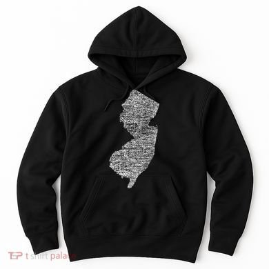 Faded White New Jersey State Hoodie