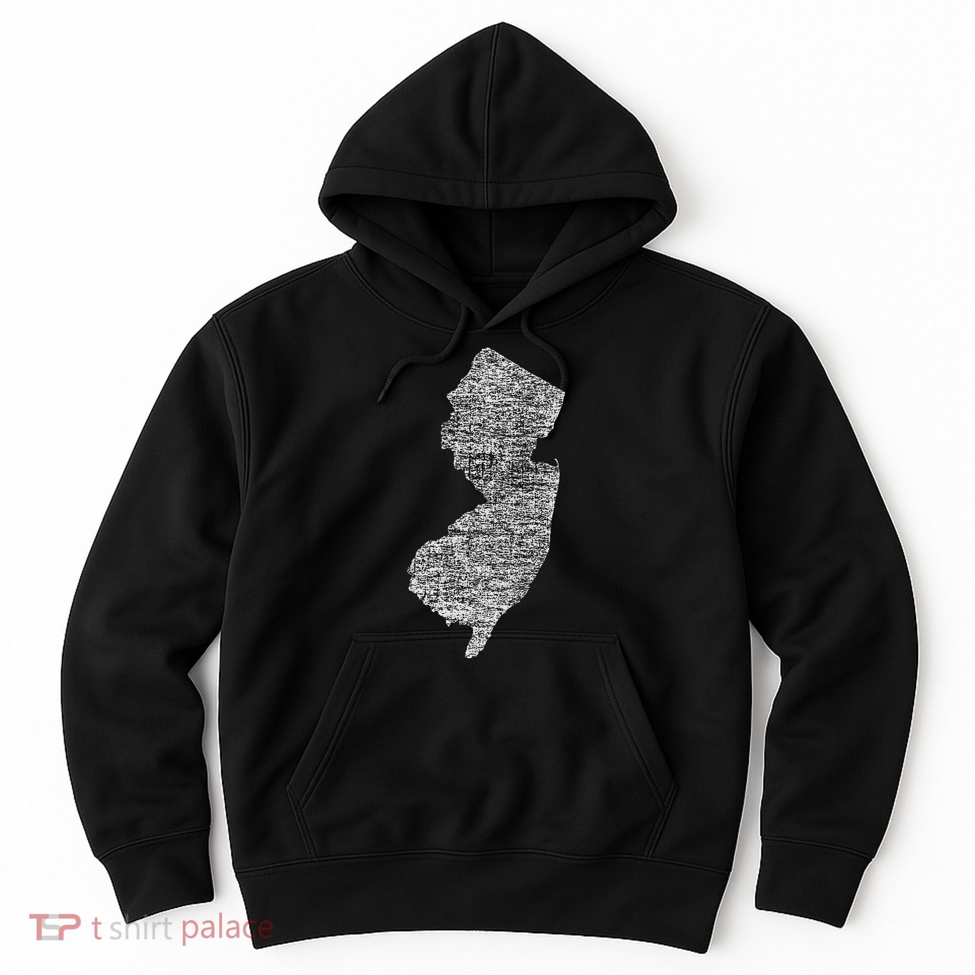 Faded White New Jersey State Hoodie