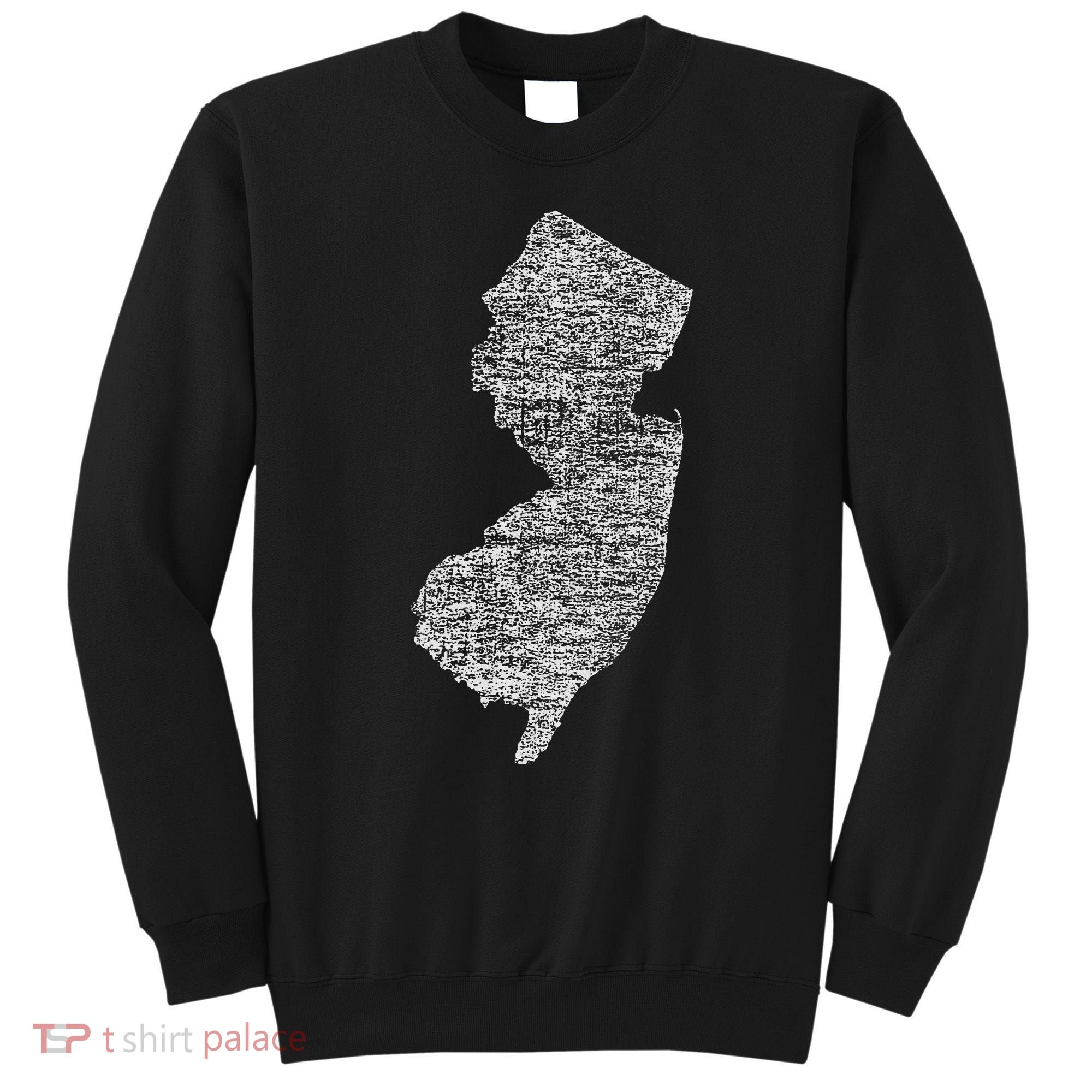 Faded White New Jersey State Sweatshirt