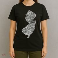 Faded White New Jersey State T-Shirt thumb 4