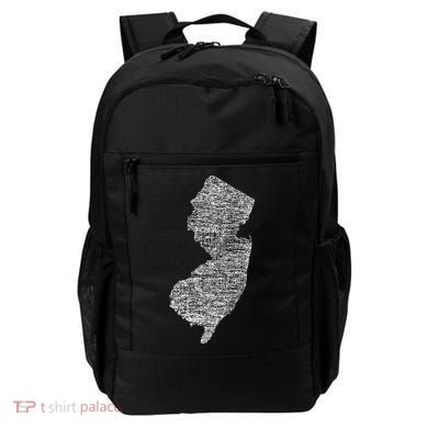 Faded White New Jersey State Backpack