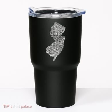 Faded White New Jersey State Tumbler