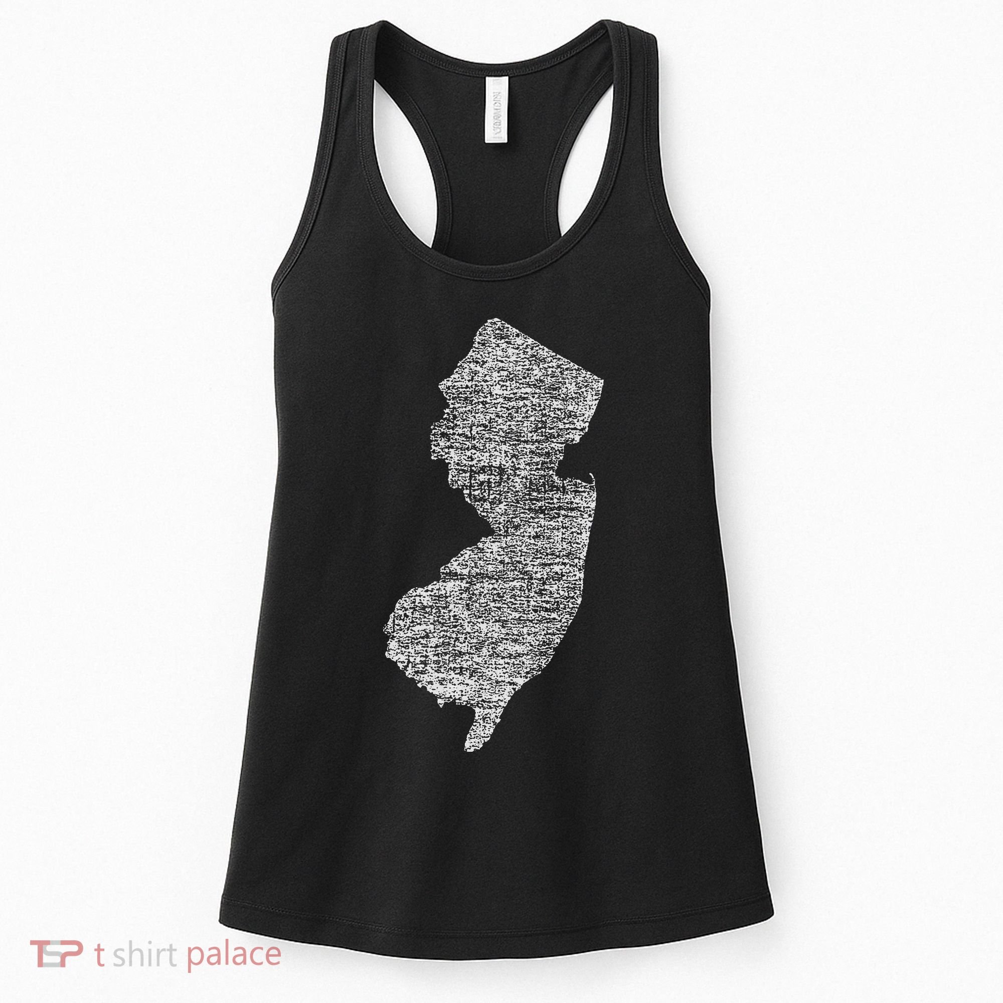 Faded White New Jersey State Women's Tank Top