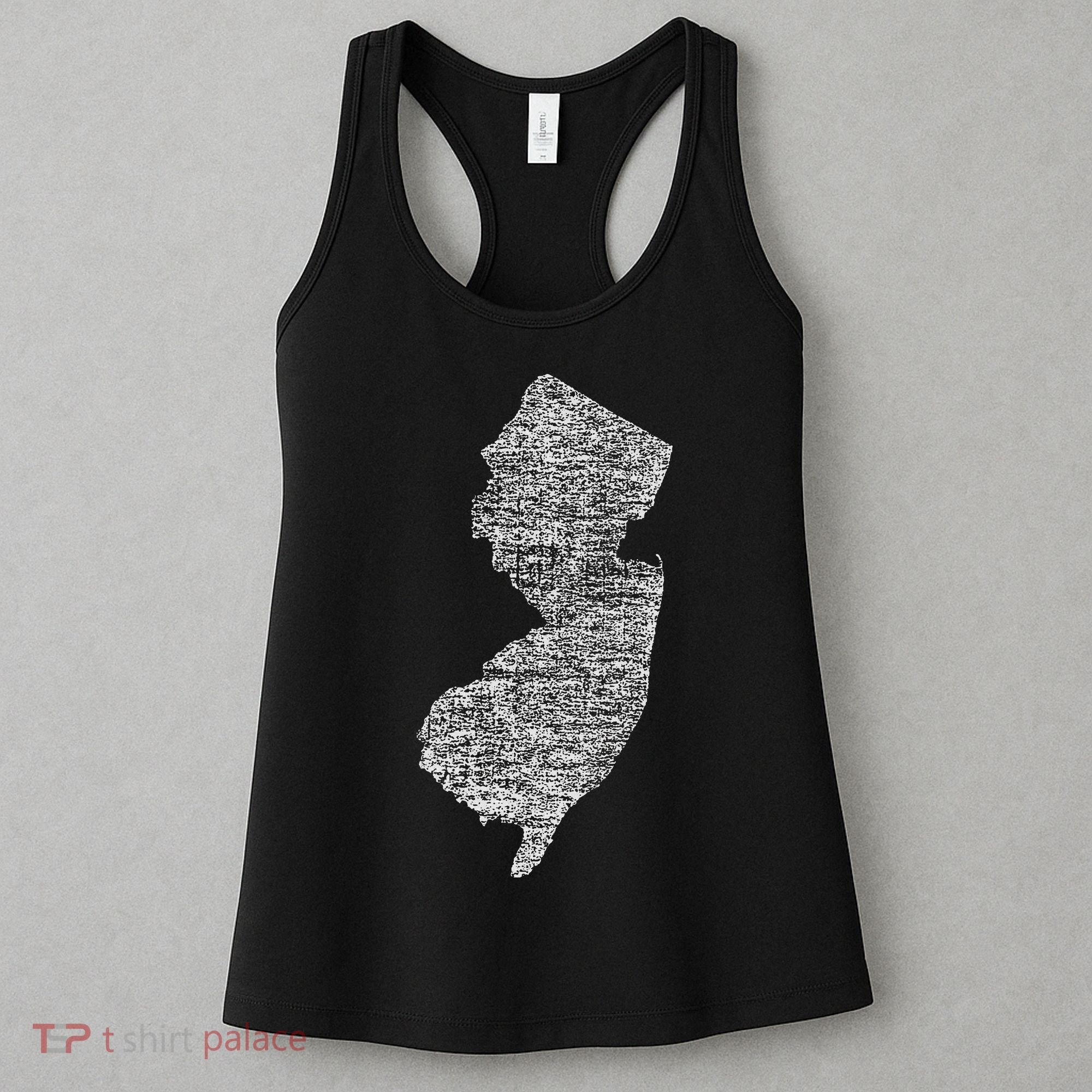 Faded White New Jersey State Women's Tank Top