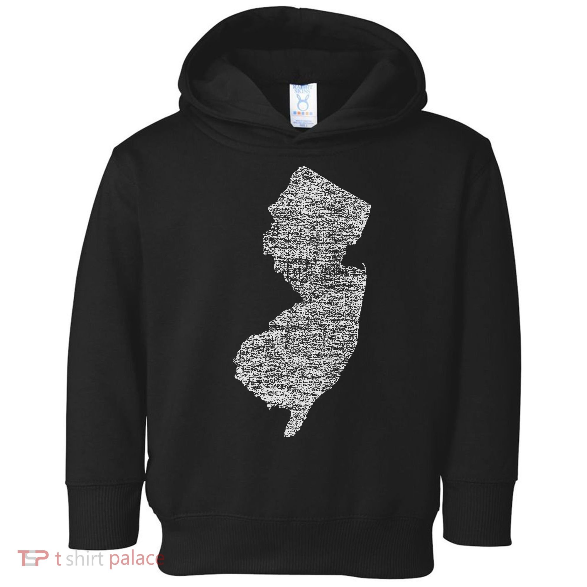 Faded White New Jersey State Toddler Hoodie