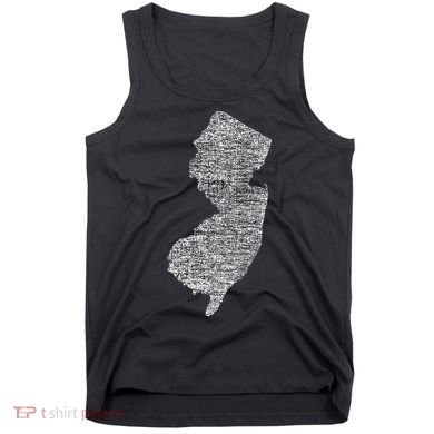 Faded White New Jersey State Tank Top